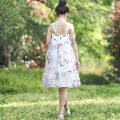 boutiuqe princess print maxi dress