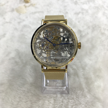 Logo Personalizzato orologio trasparente in acciaio inox meccanico orologio