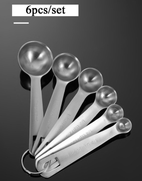 6pcs set stainless steel measuring cups spoons set