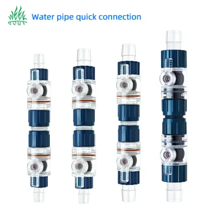 16mm Hose Filter Barrel Valve - Quick Connect Aquarium Separation Joint for Fish Tank Water Pipe