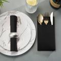 Cloth Like Dinner Napkins with Built-in Flatware Pocket