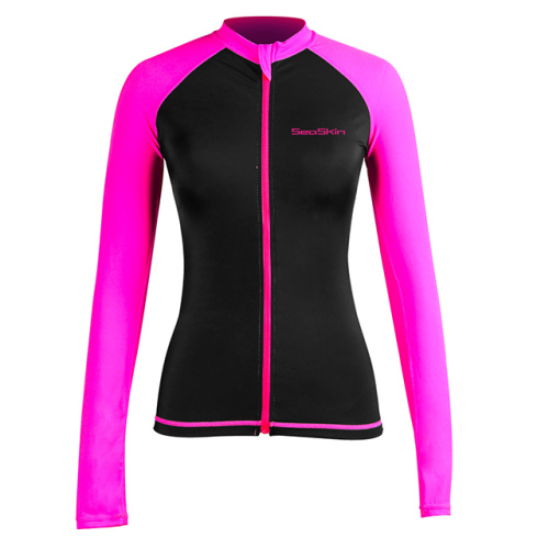 Seaskin Zip Women's Long sleeve Rash Guard Top