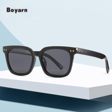 Boyarn Custom TR90 Plastic Vintage Designer HD Polarized Sunglasses 2022 Eyewear