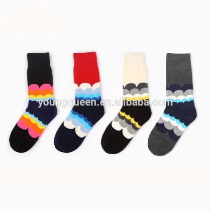 HW231 Ms. socks British wind wave happy socks 100% cotton tube socks
