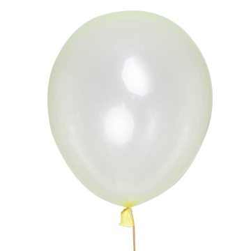 Yellow transparent latex balloon
