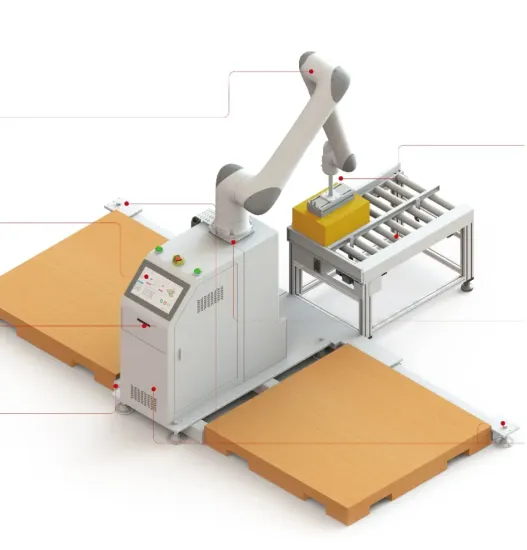 Universal Cooperative Robot Palletizer High Payload Packing Line
