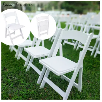 RTS TOP Garden PP Resin Plastic Outdoor White Wedding Folding Chairs