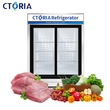 Trustworthy COTRIA 115V/60HZ 2 Door 900L American Style Compact Commercial Fridge Refrigerator for Restaurants