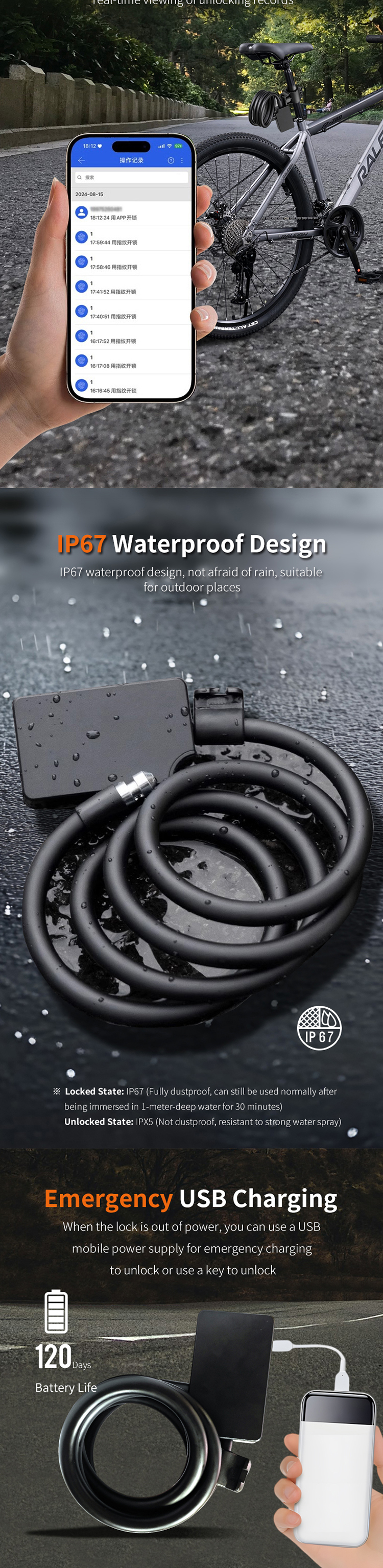 FIngerprint Motorcycle Lock