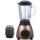 Stainless steel blender with glass jar