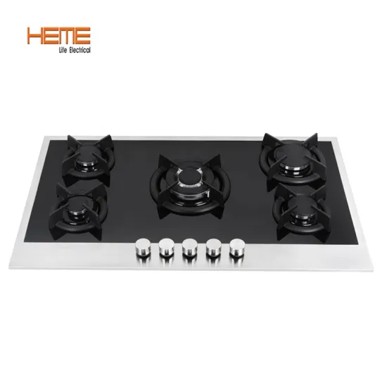 90cm Wide LPG Gas Cooktop with 5 Burners Including Wok Burner