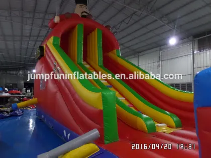 2016 POPULAR PIRATE SHIP INFLATABLE SLIDE CORSAIR