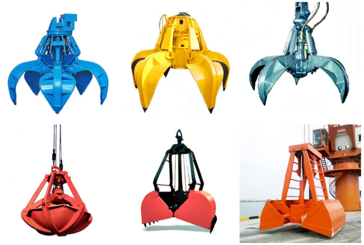 Electric Hydraulic Multivalve Grab Bucket for Scrap Steel, Iron, and Material Handling