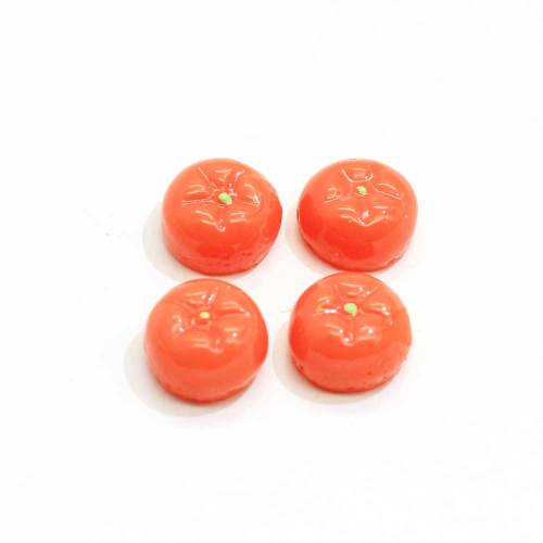 Artificial Orange Shaped Resin Cabochon Handmade Craftwork Decoration Beads Charms Kids DIY Toy Ornaments Spacer