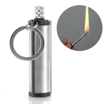 1pc Never Ending Match Permanent Match Stainless Steel Shell Outdoor Survive Lighter Cigarette Accessories Never Ending Match
