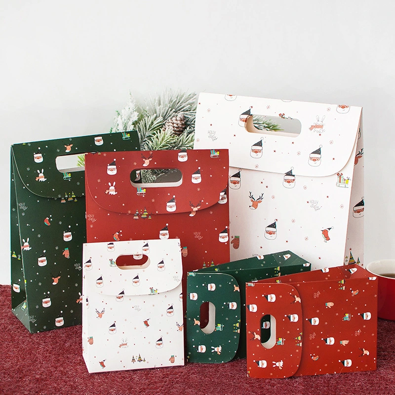 Custom Printed Paper Food Packaging Paper Bag for Christmas