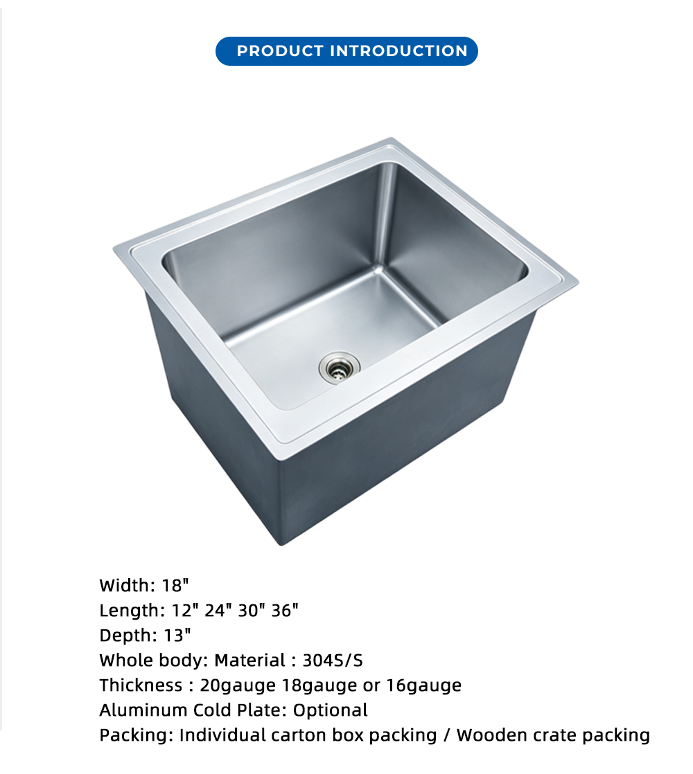 Commercial Stainless Drop In Ice Bin X