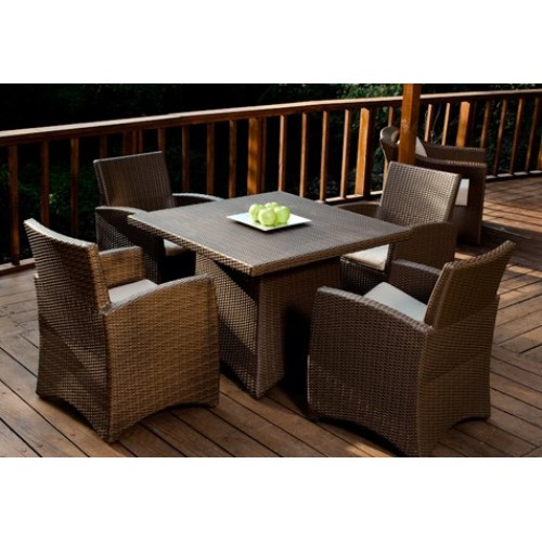 Pakyawan na Rattan Wicker Dining Set