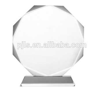 round stand Glass Circle Awards/crystal trophy