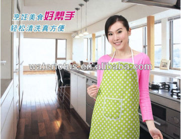 satin Canvas Fabric Printed Cooking Aprons for Women