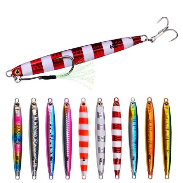 Yüksek kaliteli dikey jigler 10g-60g metal jigging cazibesi kancalar