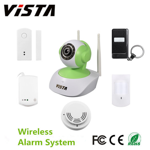 720P IP Camera Home Alarm Security System PIR Door Sensors
