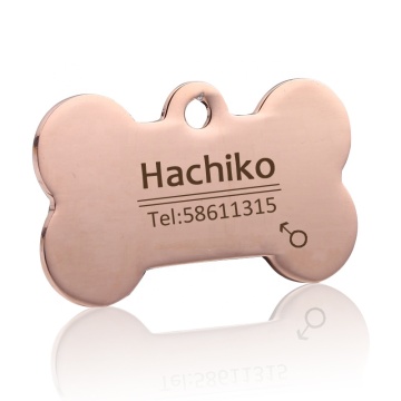 Custom Logo Printed Stainless Steel Metal Dog Tag