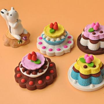 Birthday Cake Funny Cute Food Rubber Pencil Eraser