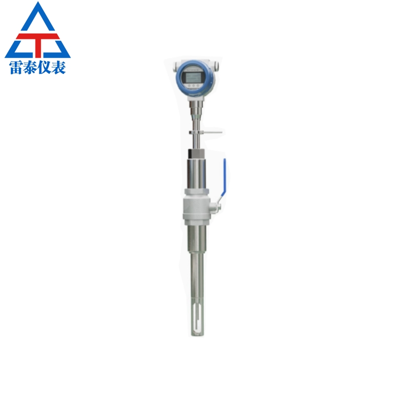 Plug in thermal gas mass flowmeter