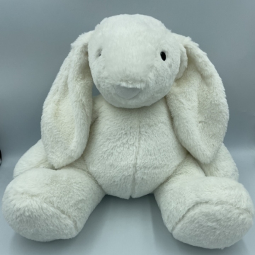 Brinquedos de coelho de veludo coral branco para crianças