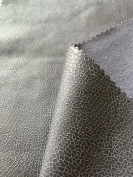 tessuto rivestito in pelle in pelle scamosciata per outwear da donna