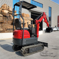 Verimli 1 Ton Kırmızı Mini Ekskavatör Bahçe Kazıcı