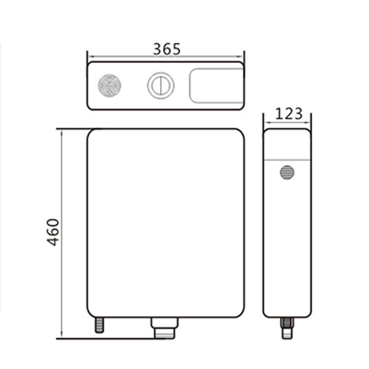 Big Size Printing Wall Hung Toilet With Tank