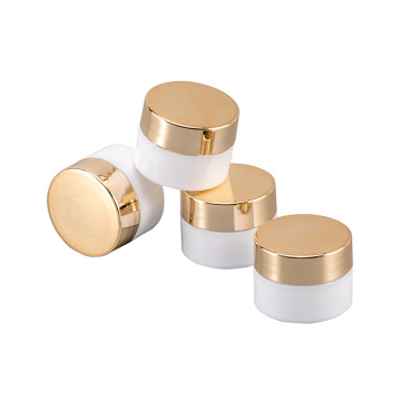 wholesale skin care travel size small plastic golden cap eco friendly mini cosmetic cream jar 5g