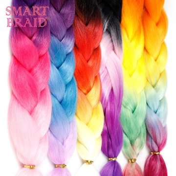 Hot Water Set Yaki Other Artificial Hair Extensions Ombre Crochet Hair 24 inch Synthetic Braiding Jumbo Hair Braid