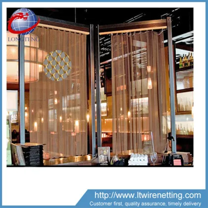 Anping longteng hanging Chain link decorative wire mesh used in Hotel