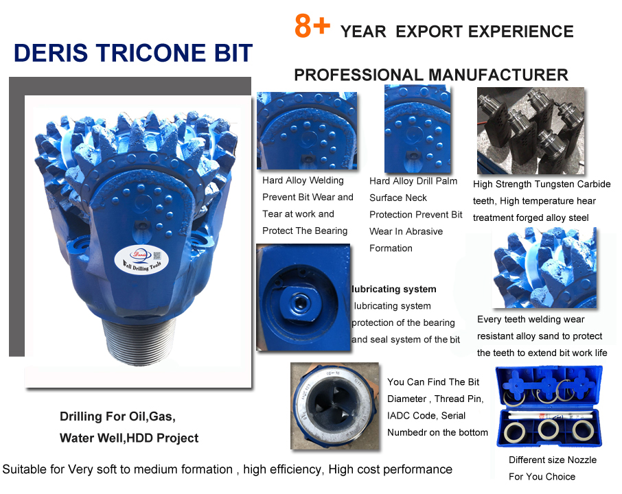 oil well steel tooth tricone bit