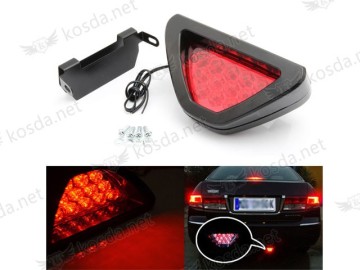 F1 Style 12 LED Rear Tail Brake Stop Light Third Red Strobe Safety Fog Drl Lamp