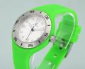 Đồng hồ silicone inox màu xanh lá cây dành cho phụ nữ
