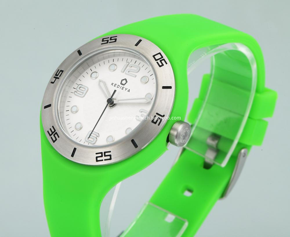 Green Silicone Strap Watches