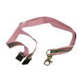 Rosa Polyester Lanyard mit Zink-Legierung Federclip