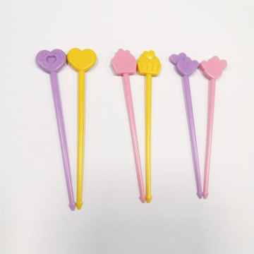 ABS Cute Bento Picks: Heart Food Forks & Fruit Picks