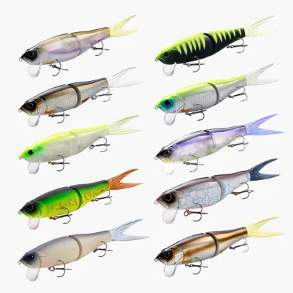 210mm Predator Multi-Jointed Floating Minnow Lure - Bass and Pike Fishing Bait