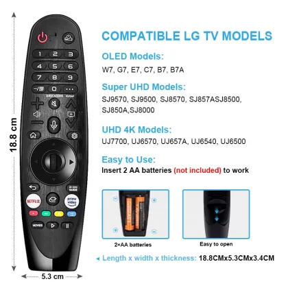 Voice Air Mouse Remote Control for LG TV 2020 OLED and NanoCell Series