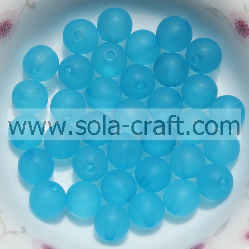 Perline verniciate a spruzzo di colore blu 8MM distanziatore abbastanza trasparente e polacco