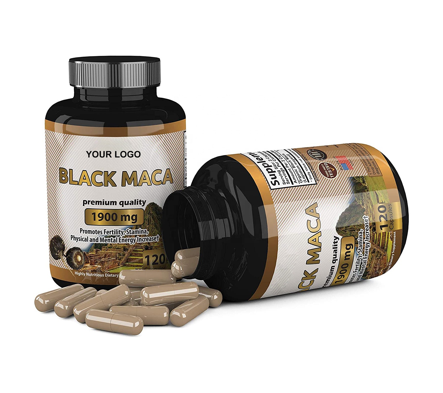 OEM/ODM Herbal Sex Enhancing Man Maca Root Capsules