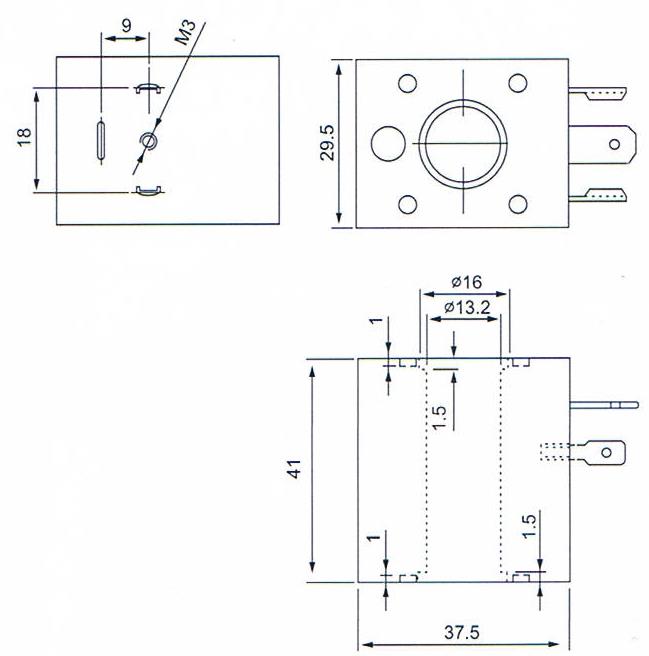 Dimension of BB13241002 Solenoid Coil: