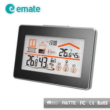 Touch Screen Thermometer Weather Station Window Indicator