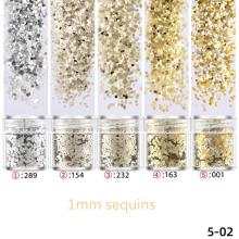 10ml ChampagnesilverSeries Charm Pigment Nail Art Sequins Holographic Nails Accessories Nailart Powder Glitter Chameleon Effect