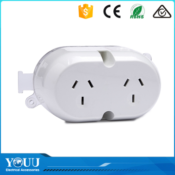 YOUU Business For Sale Australia Universal Electric Plug Base 3 Flat Pin 250V 10A Double Surface Socket